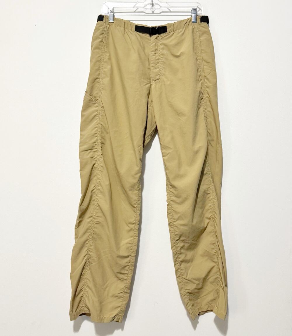 Vintage 90s Patagonia Nylon Cargo Hiking Pants Mens M Khaki Belted Gorpcore